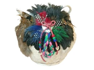 Naturwunder handgewebte Guinit Baumrinde Inselbewohner Handwerk Korbfedern - Bild 1 von 6