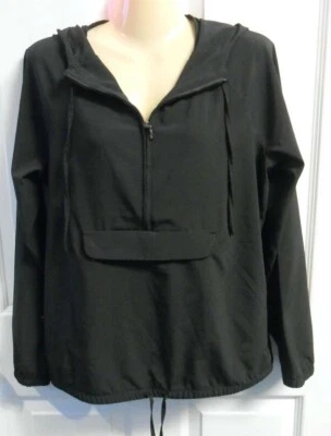 Женская толстовка с капюшоном S Gap легкая ветровка передний карман на молнии б/у в отличном состоянии черная  - Изображение 1 из 4