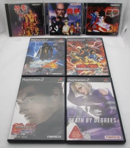 PS1 Tekken 1,2,3 PS2 Tekken 4,5,Tag Tournament & Death By Degrees 7Games Japan - Picture 1 of 10