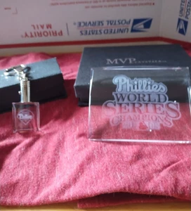 Philadelphia Phillies 2008 MLB World Series MVP Crystals Display and Keychain - Picture 1 of 6