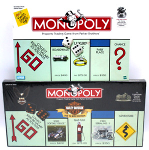 2 New MONOPOLY Games Open 1999 & Sealed HARVEY DAVIDSON LIVE TO RIDE Edition++++