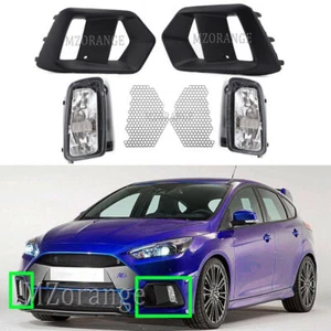 Left&Right Side Fog Light Lamp w/ Cover Grille Mesh For Ford Focus RS 2015-2020 - Picture 1 of 11