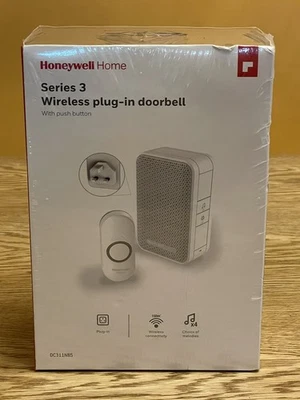 Timbre de puerta LED con cable Honeywell Home DW315S Serie 3 con silenciador y luz LED Foto 1 de 4