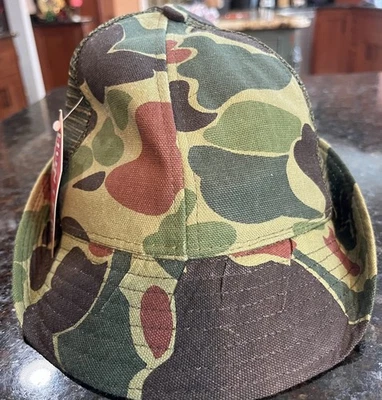 American Hunter Camo hunting hat side flaps mesh canvas USA small - Image 1 of 4