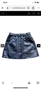DIESEL Women Skirt Black Vegan Leather Mini RRP€295 Size EU 38 - Picture 1 of 9