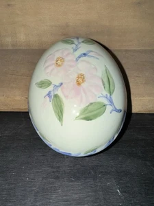 Franciscan Twilight Rose Pattern 5 3/4” Egg Shaped Trinket Box - Picture 1 of 4