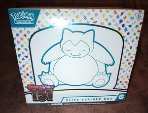 JCC Pokémon Escarlata y Violeta 151 ETB Elite Entrenador Caja Sellada Nueva Caja Snorlax  - Imagen 1 de 14