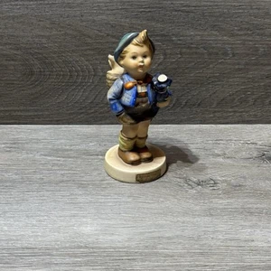 MI Hummel Figurine Boy with Umbrella Backpack Pig Goebel W Germany 1948 - Picture 1 of 7