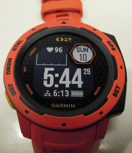 GARMIN Smartwatch Instinct Evangelion EVA Unit 02 Aska model Red Limited NO BOX - Picture 1 of 20