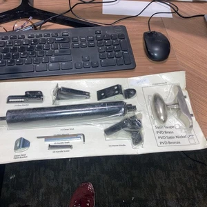 Marvin Ultimate Schwingschirm Tür Ei Knopf & Schließer Kit-Satin Nickel - Bild 1 von 8