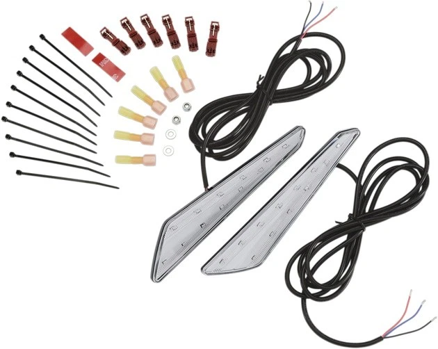 Show Chrome LED Marker Lights Red/Clear Lens for Honda Gold Wing 2018-2022 - Image 1 of 1