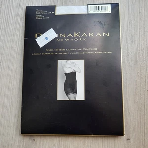 VTG Donna Karen Pantyhose ICE Medium Satin Sheer Longline Cincher OAO45 - Picture 1 of 8