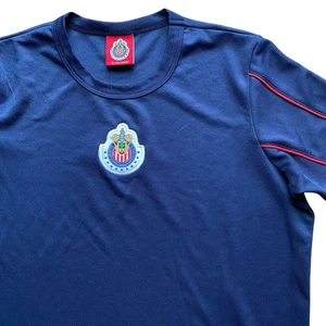 Chivas Club Deportivo Guadalajara Football Jersey S Poly Mesh Navy Blue T Shirt - Picture 1 of 7