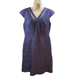 Vestido Donna Morgan Mujer Talla 4 Lino Funda Gorra Manga Bolsillos Hasta la Rodilla - Imagen 1 de 13