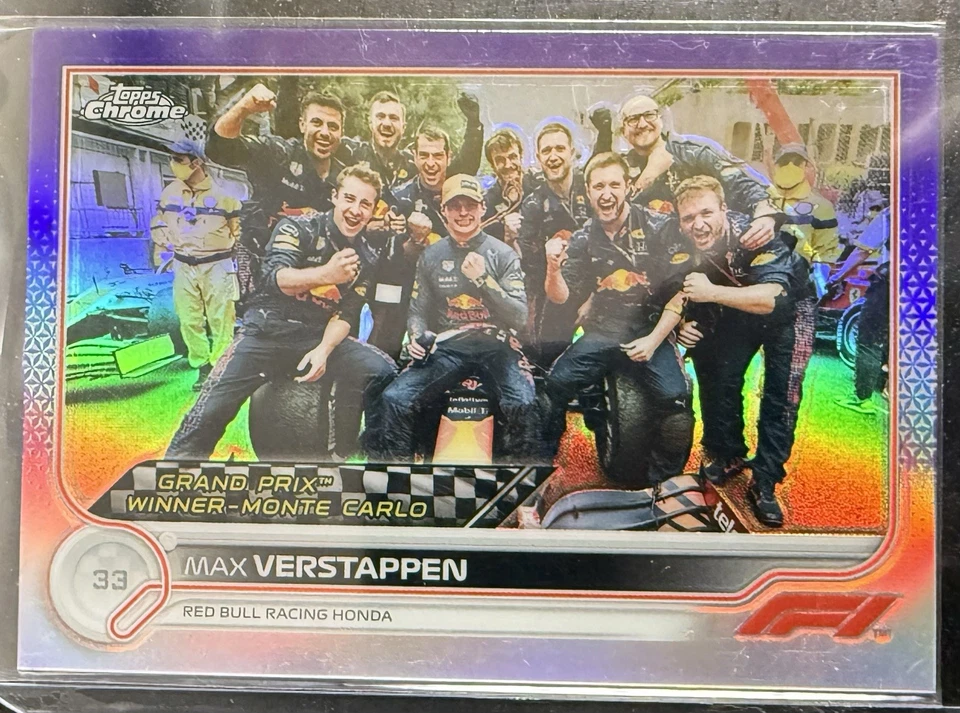 2022 Topps Chrome F1 Max Verstappen Purple Refractor /399 #155 - Image 1 of 2