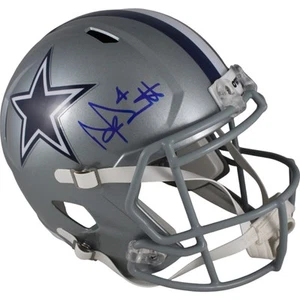 Dak Prescott Autographed/Signed Dallas Cowboys F/S Helmet Beckett Witness 50853 - Picture 1 of 5
