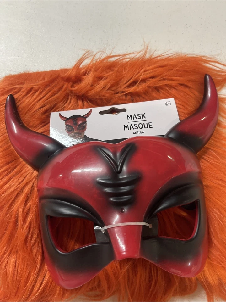 Devil Plastic Mask Suit Yourself Fancy Dress Halloween Adult Costume Accessory - Image 1 of 1