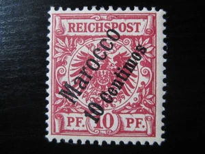 MAROKKO DEUTSCHE BÜROS KOLONIE Mi. #3 seltene postfrische Briefmarke! CV 14,50 $ - Bild 1 von 1