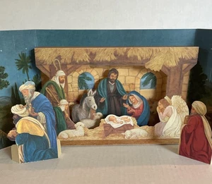 Vtg Advent Pop Up Calendar Hallmark Nativity The Story of the First Christmas - Picture 1 of 7