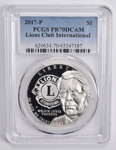 PR70 2017-P DCAM Lions Club Commemorative Dollar $1 PCGS Blue Lbl *1635 - Picture 1 of 5