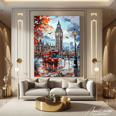 London Wall Art Canvas England Decor British Art Print Living Room Wall Decor - Image 1 of 4