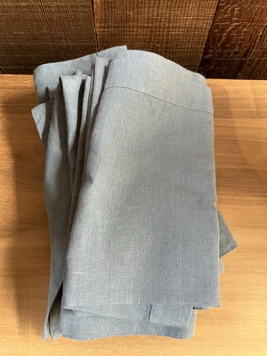 Set 12 tovaglioli in tessuto misto lino blu grigio (21x21 pollici) moderno casual fattoria - Immagine 1 di 2