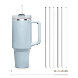 HALM 6x Stanley Cup Glasstrohhalme für 40oz Cups & Quencher & Flaschen bis 1,2  - Picture 1 of 10