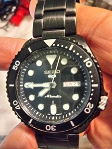 Reloj Seiko 5 Sports Automático Esfera Negra Hombre 42mm Artículo No. SRPD65K1 $425 - Imagen 1 de 12