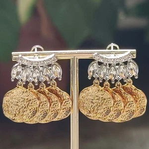 New Heidi Daus Tag Bib Statement Drop Earrings Chic Women Party Vacation Jewelry - Picture 1 of 7