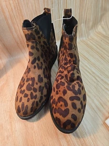 NUEVAS Botas bajas para mujer con estampado animal de leopardo BOBBIE BROOKS talla 10 - Imagen 1 de 9