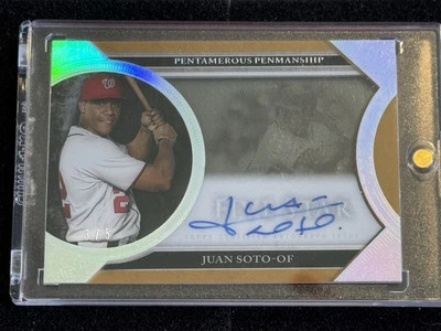 2020 Topps Five Star -  Juan Soto - Pentamerous Penmanship /5 Auto - Please Read - Image 1 of 4