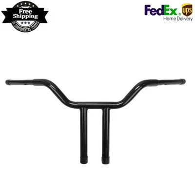 MX T Black Bars 14" Rise Handlebar For Harley Dyna Softail Sportster FLHR Foto 1 de 4
