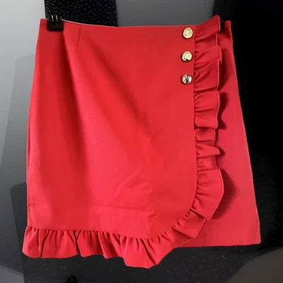 TORY BURCH TECH 斜纹褶皱高尔夫裙子 Radiant 红色 尺寸 US 4 全新带标签 已售完 — 第 1/4 张图片
