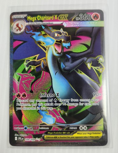 SECRET RARE Mega Charizard x Ex 109/094 Full Art Ultra Rare Phantasmal ...