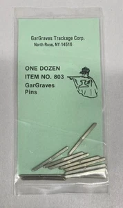 Gargraves 803 Track Pins (Pack of 12)! O Scale O Gauge Steel Metal Connector - Picture 1 of 1