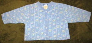 New BABY ROOTS Girls Size 6-12 Months Medium Blue Long Sleeves Cardigan - Picture 1 of 1