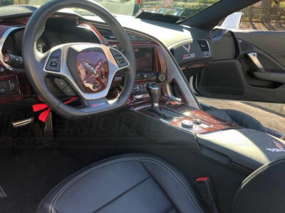 KIT DE MOLDURAS DE TABLERO DE MADERA INTERIOR PARA CHEVROLET CORVETTE 2014 2015 2016 2017 2018 2019 Foto 1 de 4