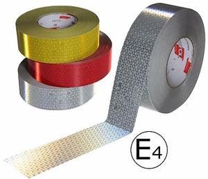 20m x 5cm SELBSTKLEBEND REFLEXBAND KONTURMARKIERUNG FÜR PLANE WEIß LKW - Bild 1 von 6
