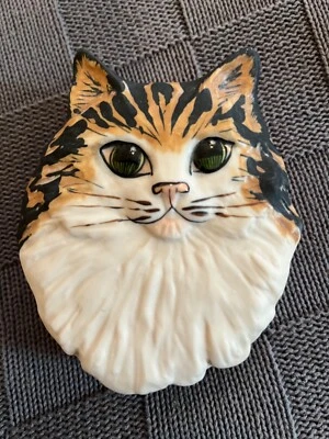 Vintage Orange Kitty Cat Porcelain Trinket Box Signed by Carol Hamly Artist N101 - Image 1 of 4