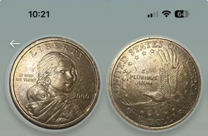2000-P SACAGAWEA ONE DOLLAR US LIBERTY GOLD COLOR COIN PHILADELPHIA MINT - Picture 1 of 1