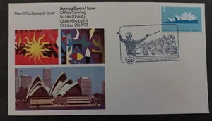 1973 Australia Sydney Opera House Cover ties 7c Stamp cd Sydney - Picture 1 of 2