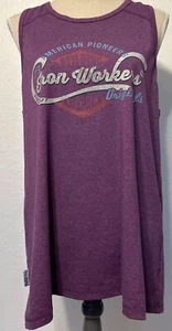 NWT IronWorker Purple Tank Top Blue Collar Job Construction Sleeveless Womans XL - Picture 1 of 6