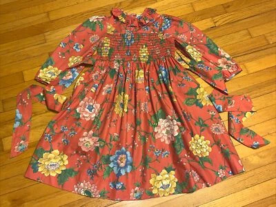 VTG Strasburg Lace Smocked Floral Dress Size 8 - Image 1 of 4