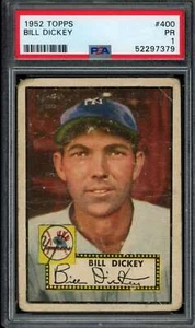 1952 Topps #400 Bill Dickey PSA 1 Yankees CO  (7379) - Picture 1 of 2