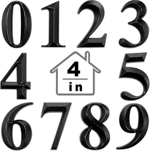 10 Pcs House Numbers 3D Door Mailbox Numbers 0-9 Self Adhesive House Door Street - Picture 1 of 7