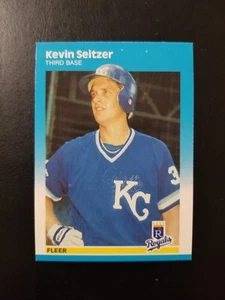 KEVIN SEITZER 1987 FLEER UPDATE BASEBALL CARD #U-108 KANSAS CITY ROYALS ROOKIE - Picture 1 of 2
