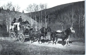 Stage Coach on Cariboo Road, British Columbia, Canada Postcard - Picture 1 of 2