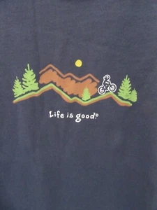 NWT LIFE IS GOOD WOMEN S/S VINTAGE CRUSHER TEE..JACKIE..."BIKE VISTA"....(XL) - Picture 1 of 3