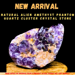 Amethyst Phantom Quarz Cluster 650g - Chakra Energie Druzy Stein 3,5x4,5Matrix  - Bild 1 von 9