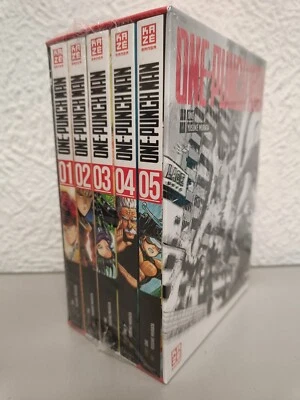 One-Punch Man Bd 1-5 im Sammelschuber, kompl, KAZE/Crunchyroll, Manga, dt., NEU
